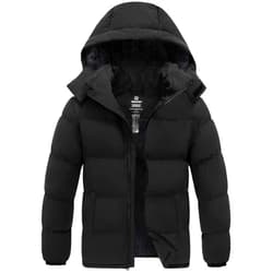 wantdo Men's Warm Puffer Jacket Thicken Waterproof Winter Coat with Detachable Hood