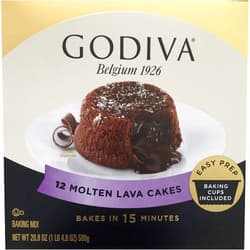 Godiva Molten Lava Cakes 20.8 oz - PACK OF 2 .2 pack - 1.29 Pound (Pack of 1)