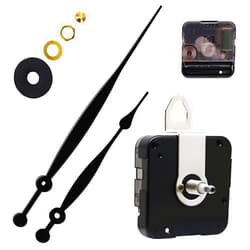 TIKROUND Quartz DIY Wall Clock Movement Mechanisms Battery Powered DIY Repair Parts Replacement with 260 mm/ 10.2 Inch Long Spade Hands,3/10 Inch Maximum Dial Thickness,29/32 Inch Total Shaft Length.