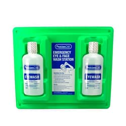 PhysiciansCare Wall-Mountable Eyewash Station with 2 Bottles of Eye Wash Solution, 32 oz Each