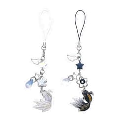 Mamarmot 2Pack Anime Cell Phone Straps Keychain Goj Geto Figure Y2k Pendant Phone Chain Beaded Fish Charm Lanyard for Phone Bag Keychain Pendants Decor