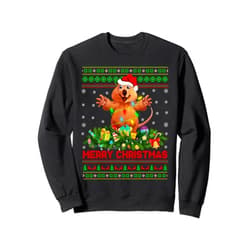 Ugly Quokka Christmas Gifts Funny Xmas Lighting Tree Santa Ugly Quokka Christmas Sweatshirt