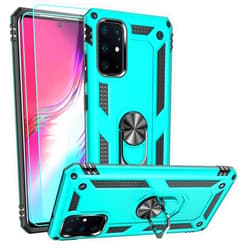 Androgate for Samsung Galaxy S20 Plus Case with HD Screen Protectors, Military-Grade Metal Ring Holder Kickstand 15ft Drop Tested Shockproof Cover Case for Samsung Galaxy S20+ /S20+ 5G Green