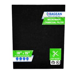 Bagean Cut-to-Fit Microwave Filter Replacement - 18” x 15” Activated Carbon Filter Fits Samsung GE LG Frigidaire Whirlpool and More - Charcoal Oven Vent Filters Removes Odors and Freshen Air (1 Pack)