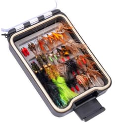 Ansnbo Hand-Tied Fly Fishing Flies Kit, Dry Wet Flies Nymphs Streamers Assortment for Trout & Bass with Waterproof Fly Box