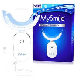 MySmile Teeth Whitening Accelerator Light, 28 LED Blue Light, Each 10 Minutes, USB Charger, Mouth Trays, 1 Pcs LED Light & 4ml Gel