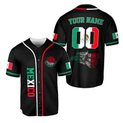 Generic AOVL Custom Mexico Baseball Jersey for Men Women Eagle Flag Mexico Shirt Personalized Mexicano Mexico Jerseys Camisa 3D
