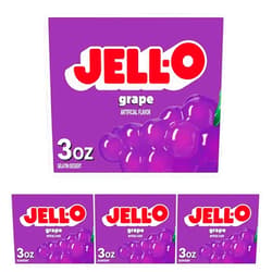 Jell-O Grape Gelatin Dessert Mix (3 oz Box) (Pack of 4)