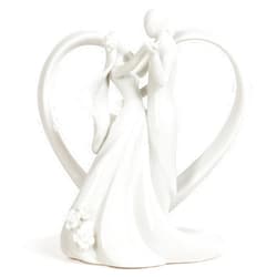 Wedding Collectibles Stylized Dancing Heart Wedding Cake Topper