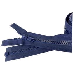 Zipperstop YKK #5 Molded Vislon Deep Navy Medium Weight Jacket Separating Zipper - Choose Your Length - Color: Deep Navy #058 - Made in The United States (1 Zipper Per Pack) (32