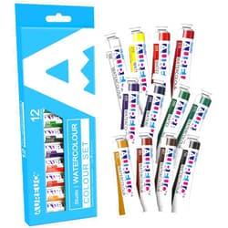 PHOENIX AUREUO Watercolor Paint Set Tubes 12x12ml / 0.4 Fl Oz Non-Toxic Water Color Paints Great Value Painting Art Supplies for Adults, Kids, Artists & Beginners