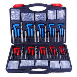 CXPRO 314Pcs Thread Repair Kit, Metric Helicoil Repair Kit with HSS Drill Bits Inserts Taps Break Off Tools: M5 M6 M8 M10 M12, SAE Helicoil Kit: 1/4