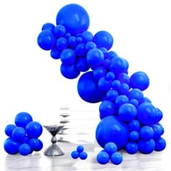 PartyWoo Royal Blue Balloons 123pcs Different Sizes Pack of 18 12 10 5 Inch Dark Blue Balloon Arch Kit for Baby Shower Gender Reveal Graduation Under The Sea Birthday Party Decorations Blue-Y59