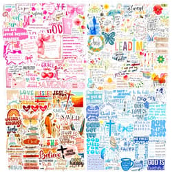 AIRNOGO Bible Verse Stickers 200 Pcs Christian Scripture Sticker Pack, Waterproof Vinyl Stickers for Water Bottles Devotion Notebook Scrapbooking Prayer Journal Planner Laptop Kindle Tablet Bible Workbook etc