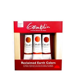 Gamblin Reclaimed Earth Set, Limited Edition paints made from pigments reclaimed from waters tainted by iron released from mines (101113)