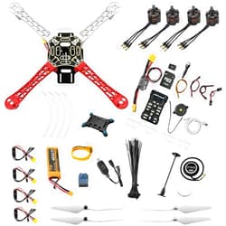 HAWK'S WORK F450 Drone Kit to build, Frame + Pixhawk + GPS + Power Module + ESC + Brushless Motor + Prop + Battery + Accessory + Guild Book & Video (B)