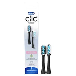 Oral-B Clic Toothbrush Sensitive Clean Replacement Brush Heads, Black, 2 Count
