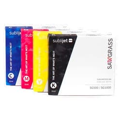 Sawgrass SubliJet UHD Sublimation Ink Cartridge - Black, Cyan, Magenta, Yellow 4 Pack - High-Performance Ink for SG500 & SG1000 Sublimation Printers - Long-Lasting, High-Viscosity Gel Ink