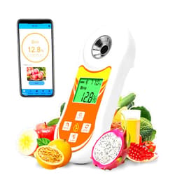 YINMIK Smart Brix Refractometer, YINMIK Digital Brix (0-60%) Tester, Sugar Temperature Meter with ATC, Portable Brix Meter for Fruit, Home Wine & Beer Brewing, Coffee, Maple Syrup, Juice, Food, Vegetable