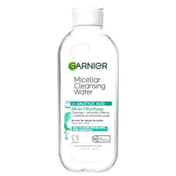 Garnier Micellar Water with Salicylic Acid, All-in-1 Mattifying Facial Cleanser and Makeup Remover for Oily and Acne Prone Skin, 13.5 Fl Oz