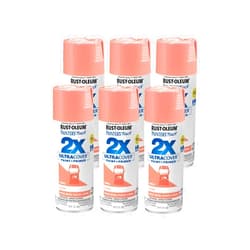 Rust-Oleum 283189-6PK Painter's Touch 2X Ultra Cover Spray Paint, 12 oz, Gloss Coral, 6 Pack