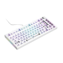 Glorious PC Gaming Race Glorious Gaming GMMK PRO 75% Barebones White (Frame Only) - Modular Mechanical Gaming Keyboard, TKL Size (75%), 3.3lb Frame, RGB, Fully Customisable, 5-Pin Switch Support