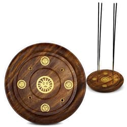 TRUMIRI Incense Burner Holder Plate Tray Disk For Sticks Cones Ash Catcher Style #4