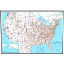By Swiftmaps 24x36 United States, USA US Classic Wall Map Poster Mural Laminated