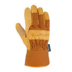 Carhatt Mens Insulated Grain Leather Work Glove With Safety Cuff