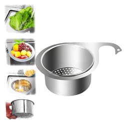 Yilia Upgrade Stainless Steel Swan Sink Strainer Basket, 2024 New Kitchen Sink Drain Strainer Faucet Hanging Filter Basket, Corner Sink Strainer, Multi-Functional Side Drain Basket for Kitchen Home (1PC)