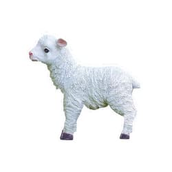 WUANGYOL Sheep Lamb Goat Statues Figurines Outdoor Animal Sculpture Home Decor Garden Cute Resin Decoration Ornament Farm Patio Lawn Yard Party Wedding Farmhouse Gift D