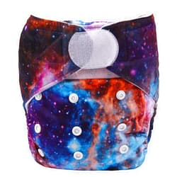 Sigzagor Baby Pocket Cloth Diaper Nappy Hook and Loop, Solar System, One Size Fits All, 36cm x 39cm, PUL, Microfleece, 1 Count