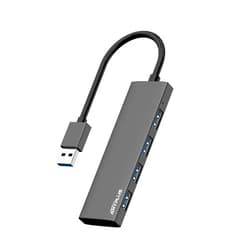 ANYPLUS USB Hub, USB 3.0 Hub Aluminum Alloy Ultra Slim USB Splitter, Portable 4 Port USB Extender, USB Hub for Laptop, PC, MacBook, iMac, Surface Pro, Mac Pro, Flash Drive, XPS 【Black】