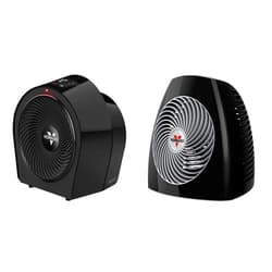 Vornado Velocity 3R Whole Room Space Heater with Timer, Adjustable Thermostat, Black & MVH Vortex Heater with 3 Heat Settings, Adjustable Thermostat, Tip-Over Protection, Black