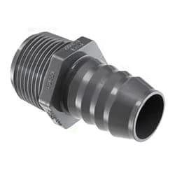 Spears Manufacturing Spears 1436 Series PVC Tube Fitting, Adapter, Schedule 40, Gray, Barbed x NPT Male (5, 2