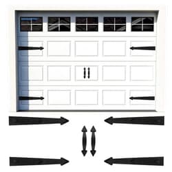 RHULKRUI Magnetic Garage Door Hardware,Magnetic Garage Door Handles,Garage Door Decorative Magnetic for Iron Door,4 Magnetic Hinges + 2 Magnetic Handles for Garage Doors (Classics Style)