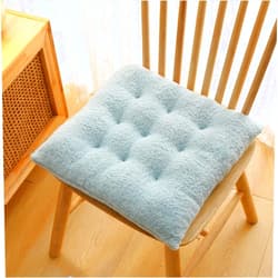 MFCCRAZY Set of 4 Chair Cushion Seat Pads for Dining Chairs, Kitchen Chair Cushions Exactly What You Need for Your Living Room,Kitchen, Office and More.-Light Blue||40 * 40cm