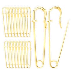 Sibba 20Pcs Large Safety Pins, 2 inches Safety Pins Heavy Duty, Blanket Safety Pins, Safety Pins for Clothes, Pins Fasteners for Leather, Crafts, Canvas, Shawls, Kilts