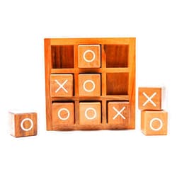 BSIRI Wooden XO Blocks (L) Tic Tac Toe Board Games - Ideal for Kids Games, Family Games and Game Night for Adults, Farmhouse Decor for Coffee Table Decor and Unique Gifts for All Occasion (5.5 Inch)