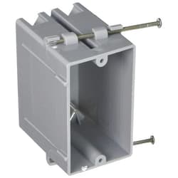 RACO 1-Gang Rectangular Nonmetallic Cable Box, 3-3/16 in. Deep,Grey