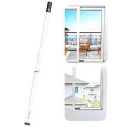 AceMining Sliding Door Security Bar,Heavy Duty Sliding Patio Door Lock Bar, 20-50inch Adjustable Multi-use Window Security Bars, Sliding Door Stopper,White,1Pack