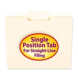 Smead File Folder, 1/3-Cut Tab, Center Position, Letter Size, Manila, 100 per Box (10332)