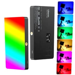ULANZI LT002 RGB Video Light, Portable LED Camera Light Panel 0-360 Full Color, CRI 95+ 2500-9000K LED Video Light, 4000mAh Rechargeable LED DSLR Lighting for Vlogging, Photography, Video Conference