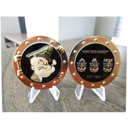 Oneworldtreasures United States Navy USN Popeye Ask The Chief Challenge Coin