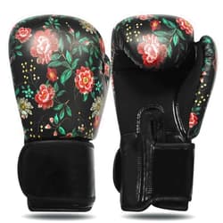 FINGER TEN Boxing Gloves Women Punching Sparring Kickboxing MMA Training Heavy Bag Glove Black Leather 8 10 12 14 oz for Womens
