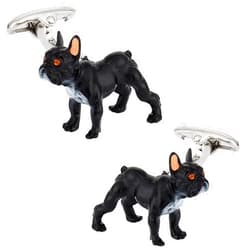Safari Cuff-Daddy Painted French Bulldog Cufflinks with Travel Presentation Gift Box