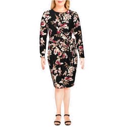 RACHEL Rachel Roy Womens Stella Floral Midi Wrap Dress