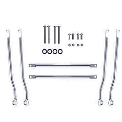 amavoler Universal Motorcycle Saddlebag Side Support Bars Mounting Brackets Compatible for Harley Honda Yamaha Suzuki Kawasaki (Silver)
