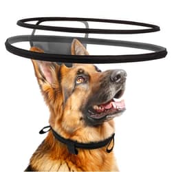 Didopet Dog Cone Collar After Surgery, Extended Dog Recovery Cone to Stop Licking Wounds, Transparent Soft Elizabethan Collar for Large Medium Small Dogs, Adjustable Pet Cone with Elastic Neck Loops