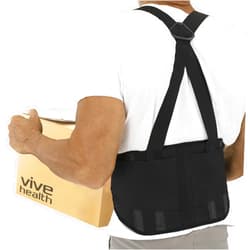 Vive Back Brace for Heavy Lifting - Lower Back Brace Support Belt for Men & Women w/Suspenders - Lumbar & Sciatica Pain Relief - Adjustable Compression for Herniated Disc, Lift Harness for Protection